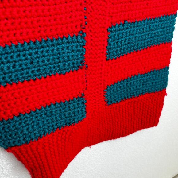 Ugly Christmas Sweater Dress 🎄 🤶 Handmade crocheted dress (see Measurements) - Picture 3 of 11